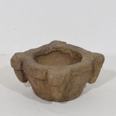 17th-18th Century, French Sandstone Mortar and Pestle