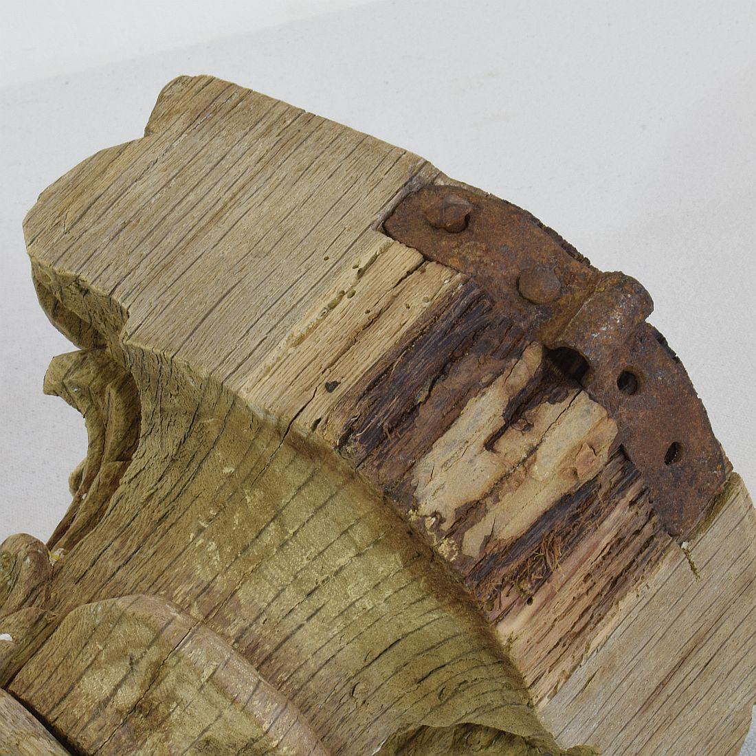 17th/ 18th Century French Weathered Oak Capital 5