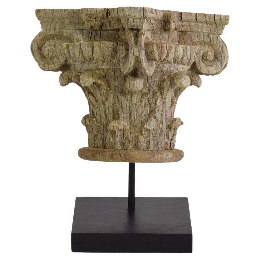 17th/ 18th Century French Weathered Oak Capital