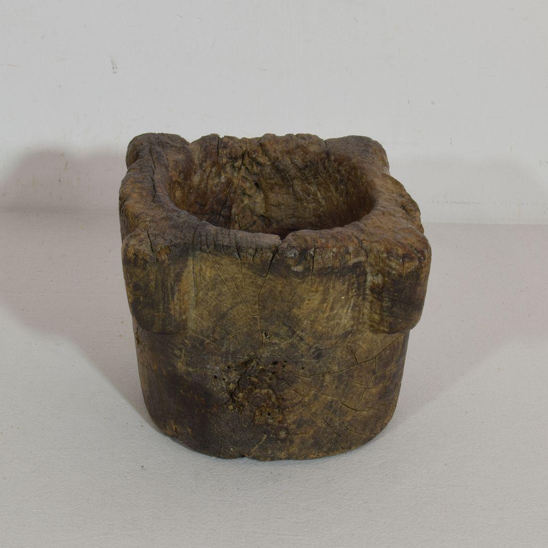 17th-18th Century, French Wooden Mortar For Sale 4