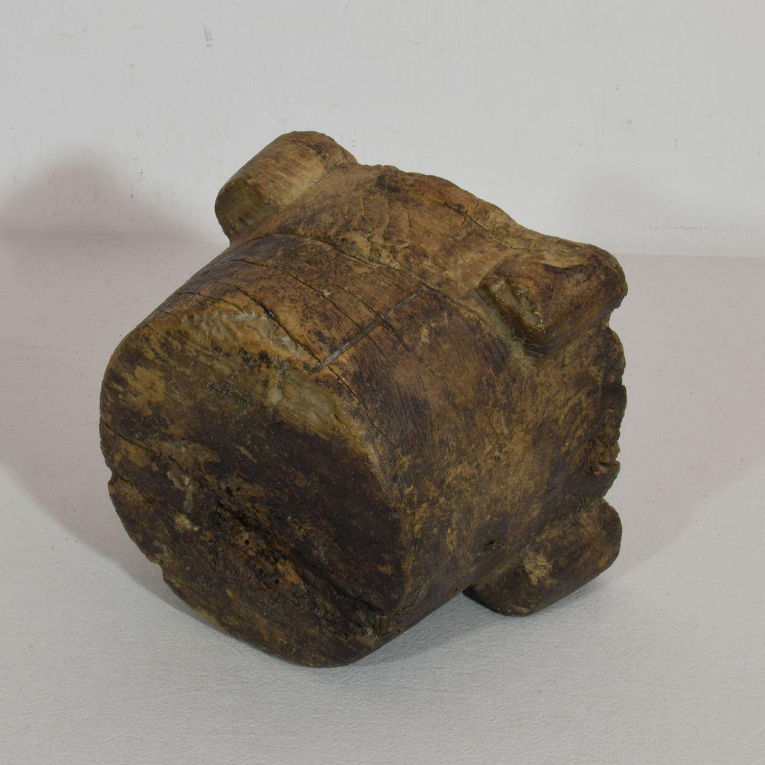 17th-18th Century, French Wooden Mortar For Sale 6