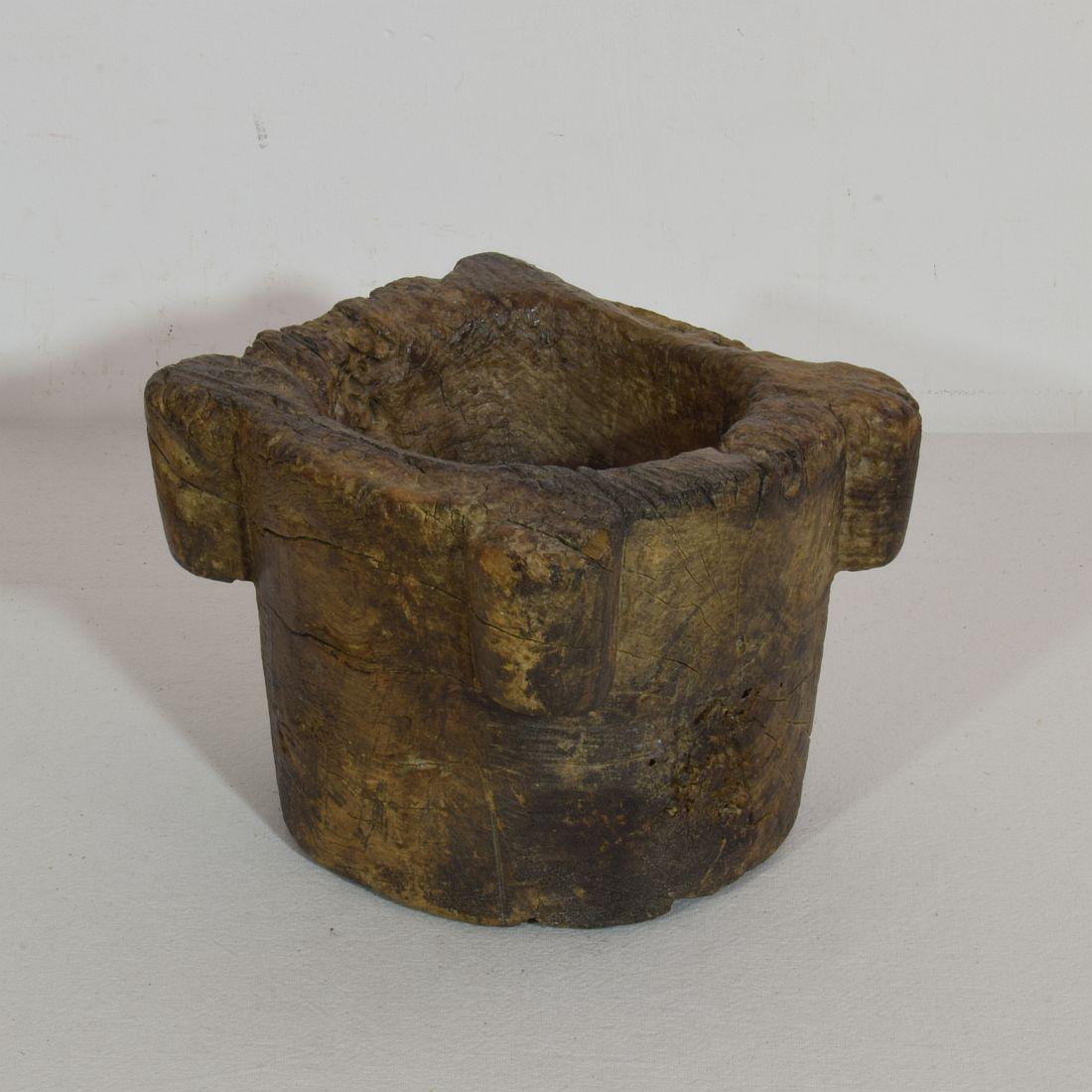17th-18th Century, French Wooden Mortar For Sale 3