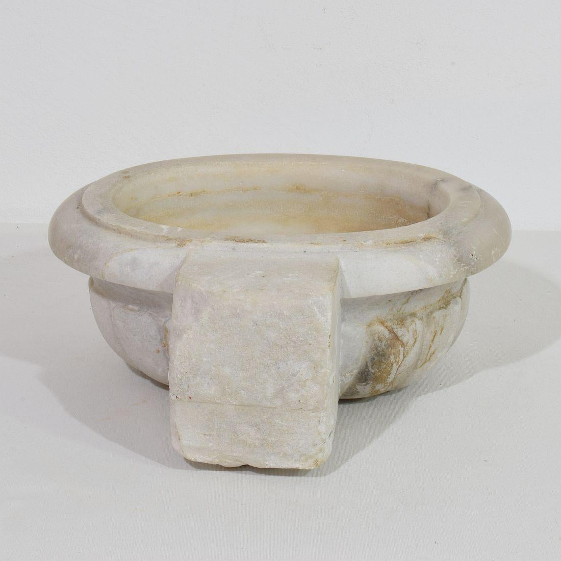 18th Century and Earlier 17th/ 18th Century Italian Baroque Marble Holy Water Font or Stoup For Sale