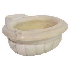 Acquasantiera o acquasantiera in marmo barocca italiana del XVII/XVIII secolo