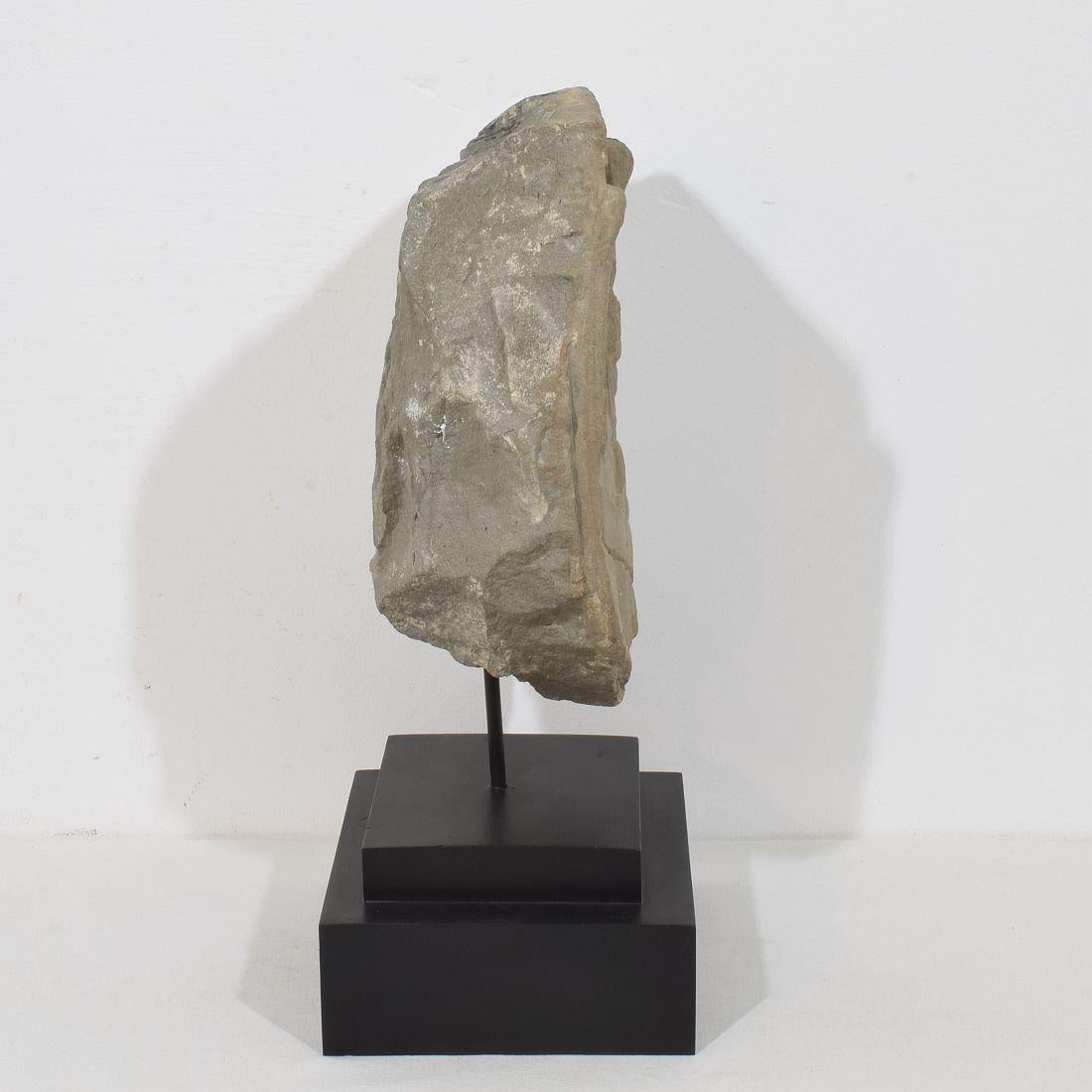 Hand-Carved 17th / 18th Century Italian Carved Stone Coat of Arms With Unicorn For Sale