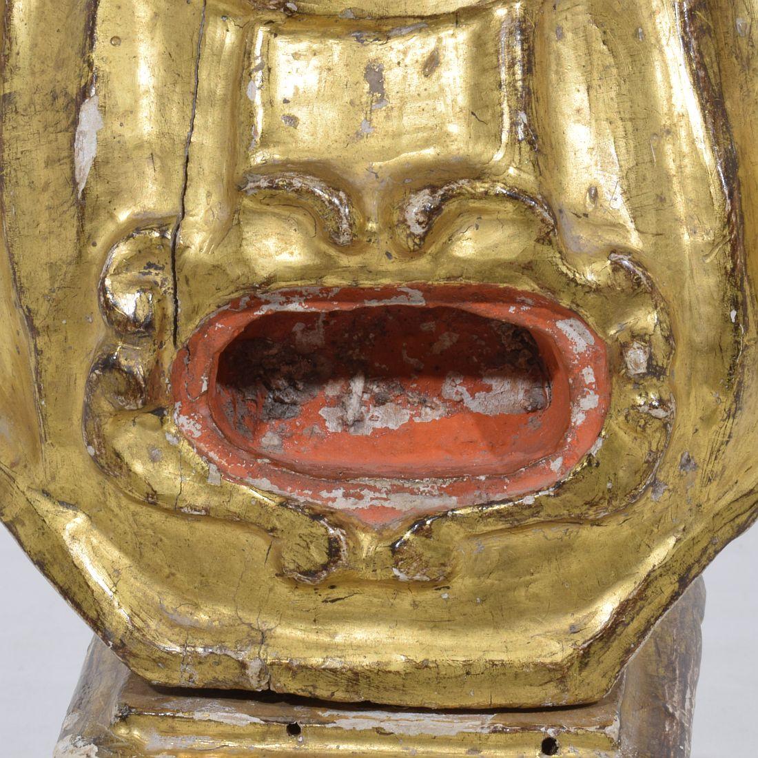 17th-18th Century Italian Hand Carved Wooden Reliquary Bust 9