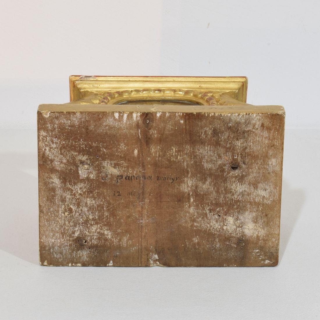 Buste de saint en bois sculpté à la main, Italie 17e-18e siècle en vente 12