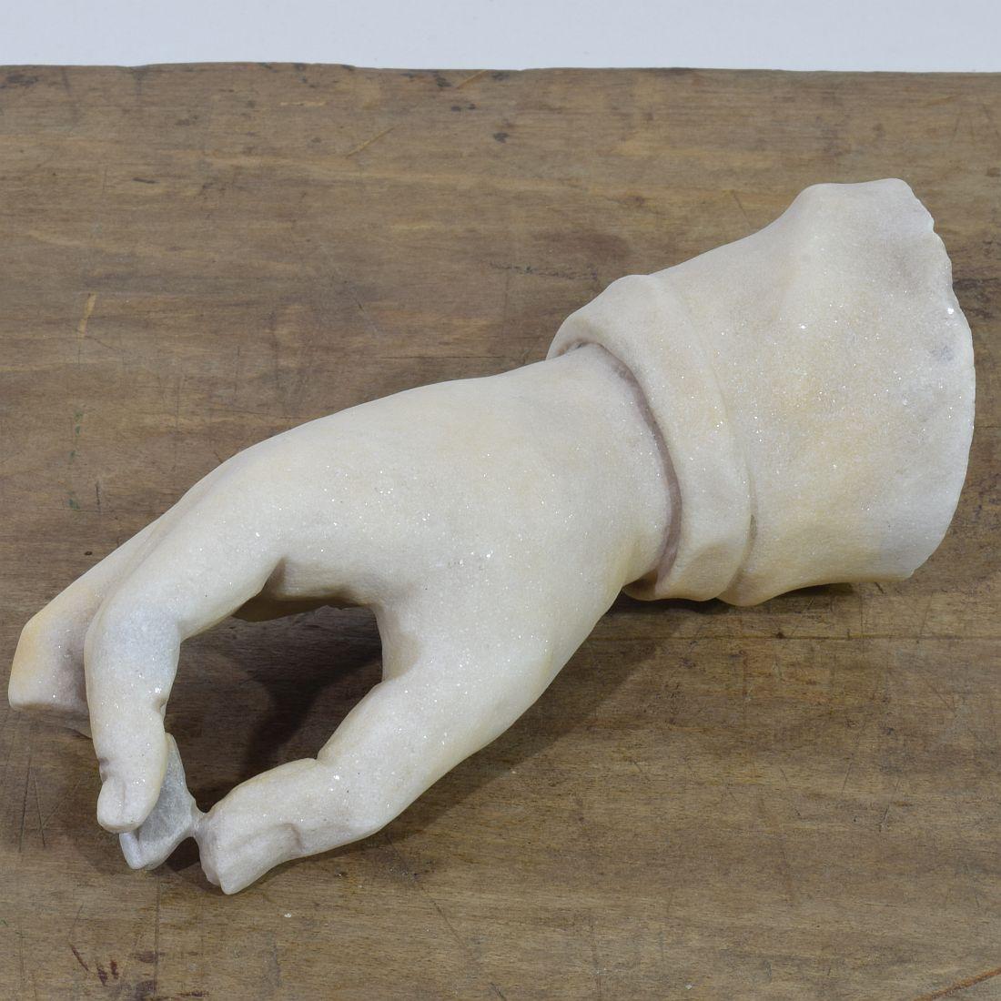 17th-18th Century Italian Marble Fragment of a Hand 4