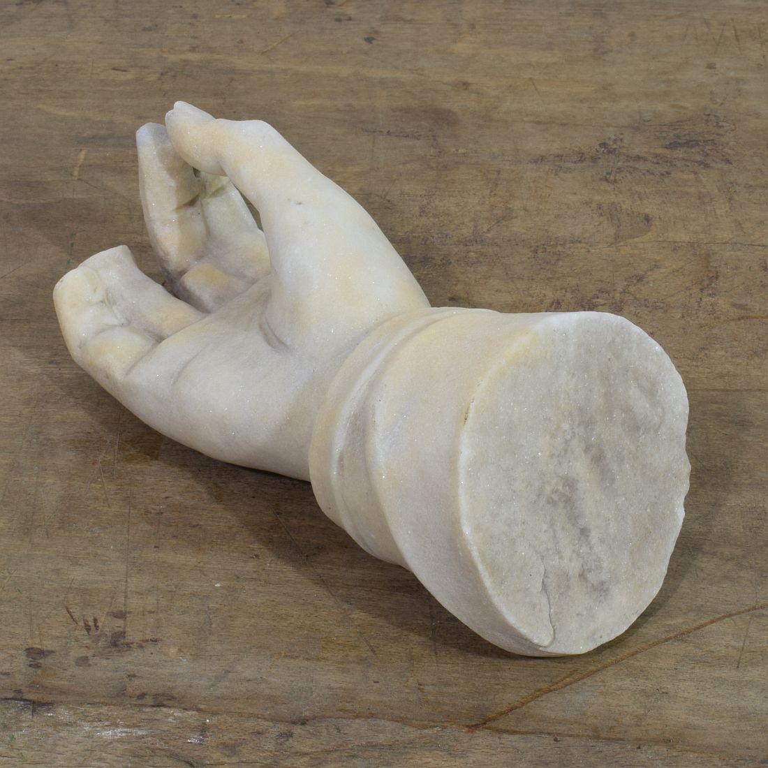 17th-18th Century Italian Marble Fragment of a Hand 7