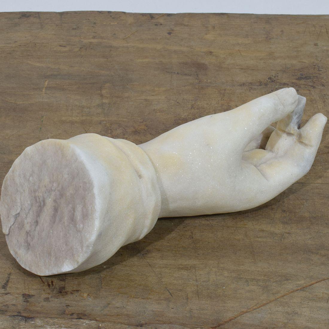 17th-18th Century Italian Marble Fragment of a Hand 8