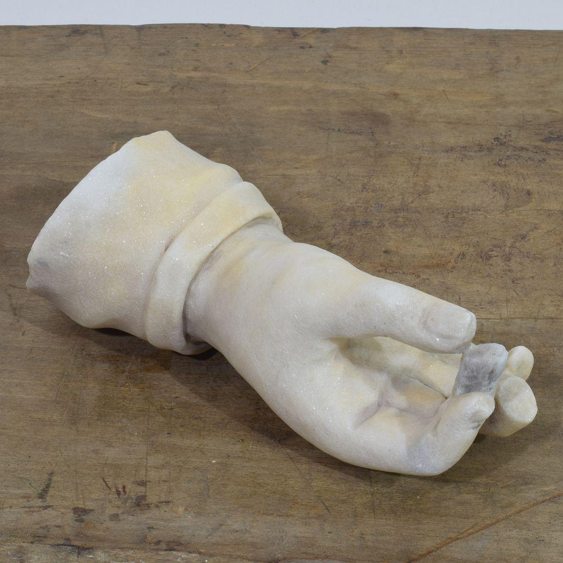17th-18th Century Italian Marble Fragment of a Hand 9