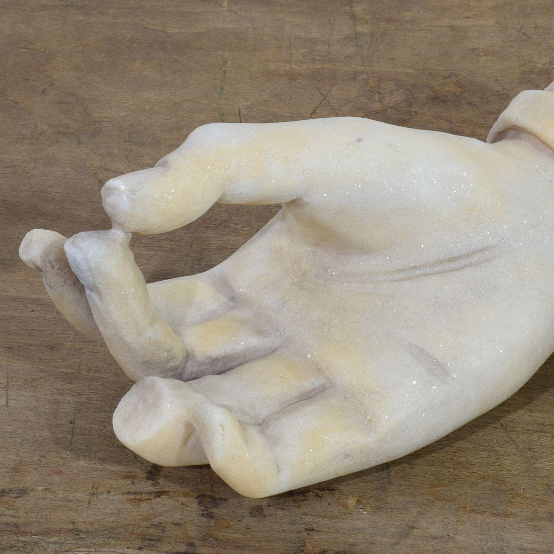17th-18th Century Italian Marble Fragment of a Hand 12