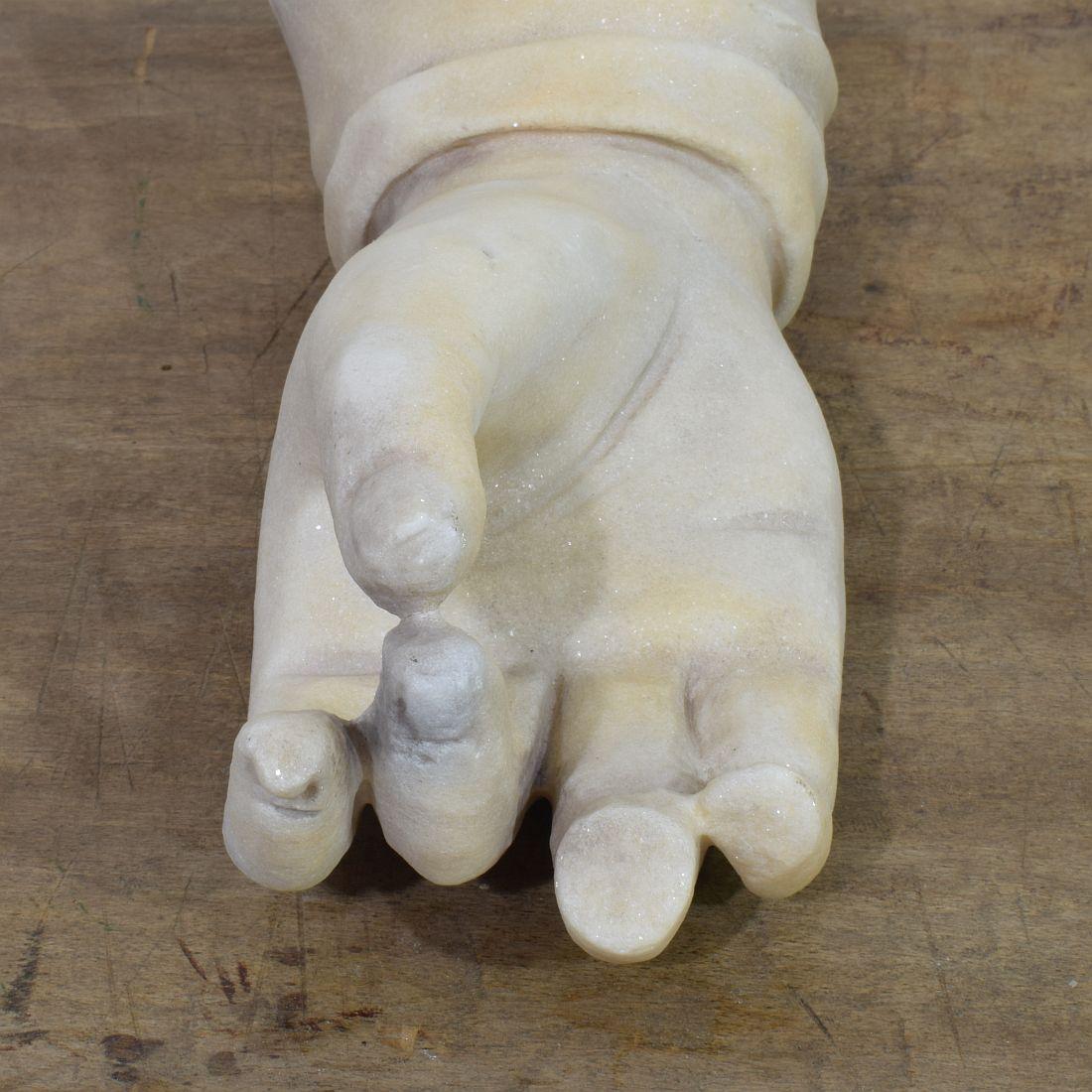 17th-18th Century Italian Marble Fragment of a Hand 13