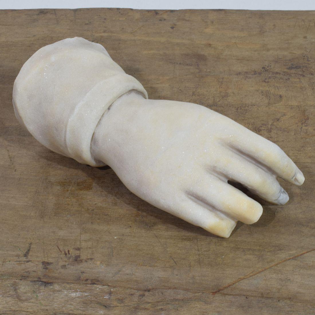 17th-18th Century Italian Marble Fragment of a Hand 1
