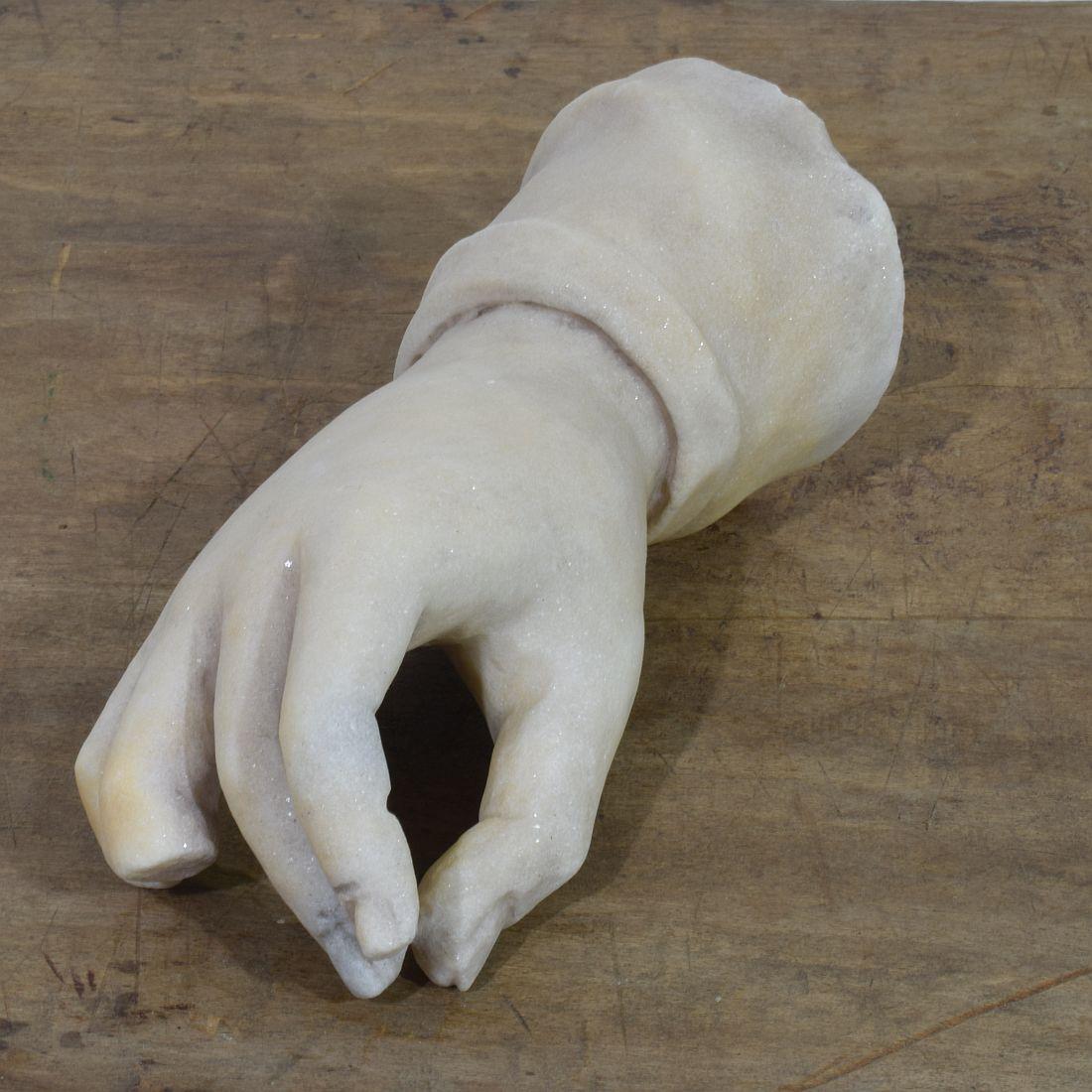 17th-18th Century Italian Marble Fragment of a Hand 3