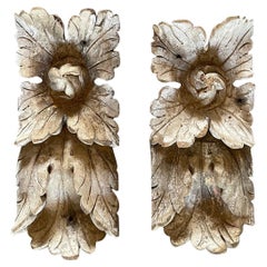 17th - 18th Century Italian Pair of Baroque Pine Wall Reliefs - Antique Panels