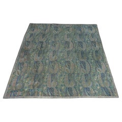 18th Century Italian Silk & Silver Metallic Thread Lampas Brocade Panel
