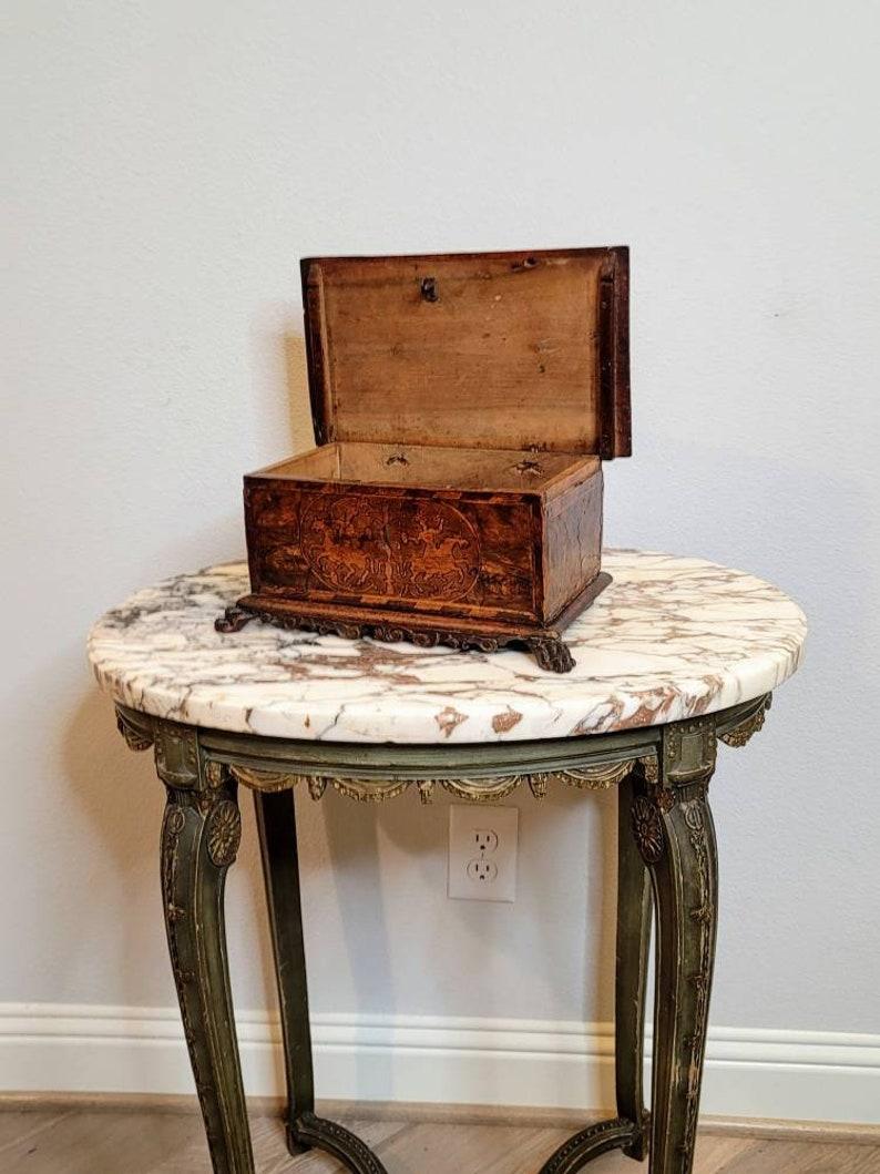 Boîte de table en marqueterie vénitienne italienne du 17ème-18ème siècle en vente 1