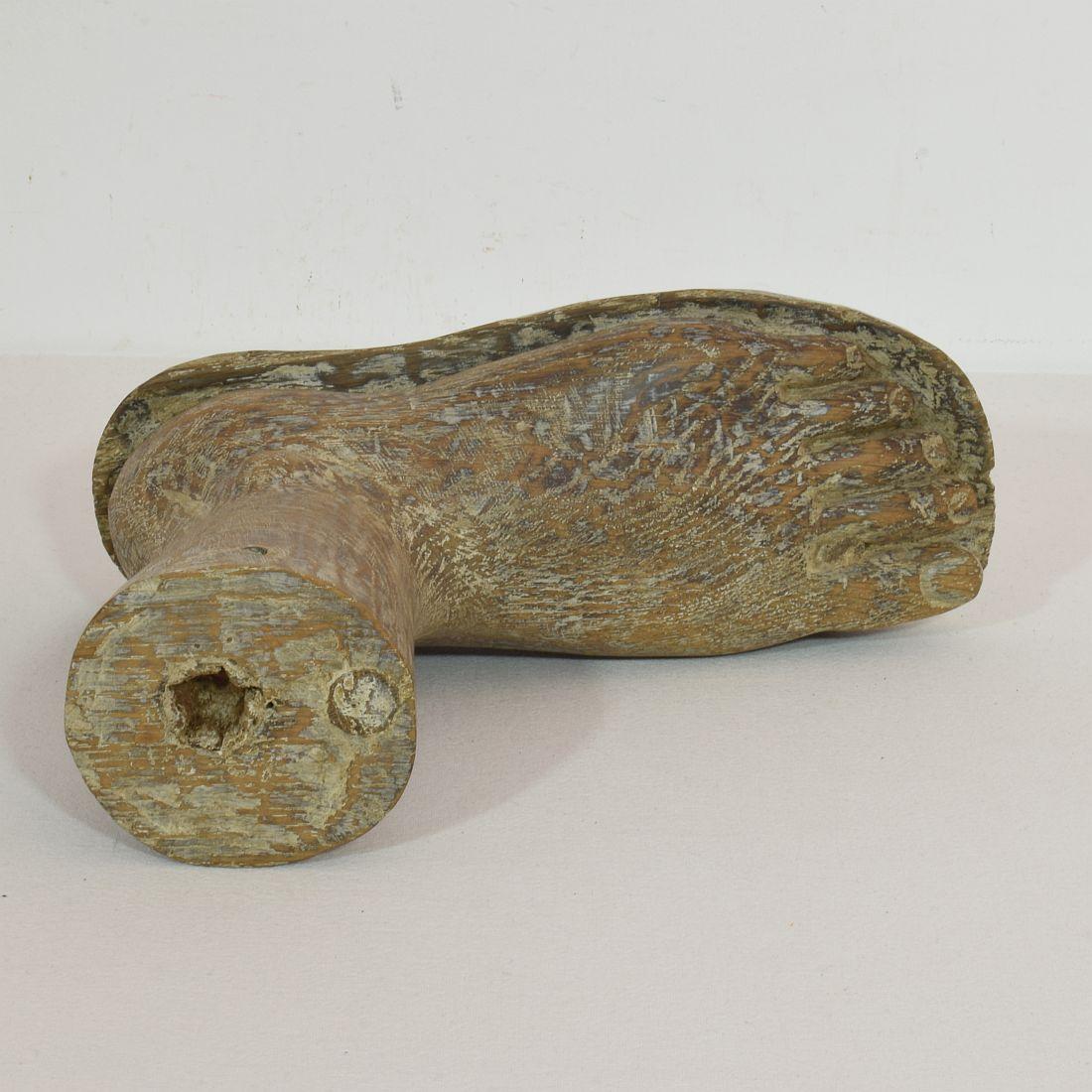 17th / 18th Century Italian Wooden Foot of a Santos 10