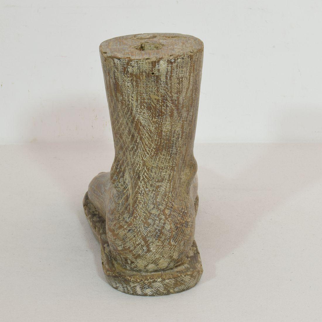 17th / 18th Century Italian Wooden Foot of a Santos 2