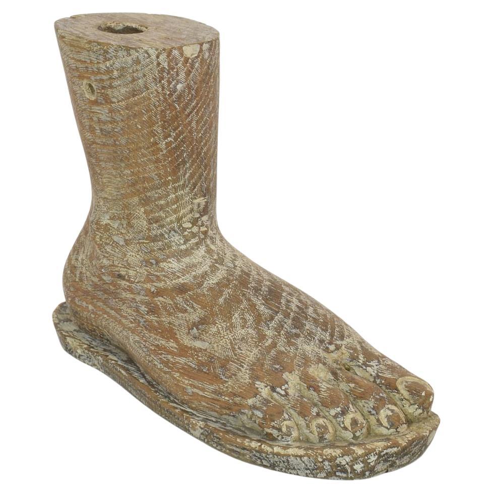 17th / 18th Century Italian Wooden Foot of a Santos For Sale