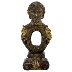 17th-18th Century Italian Wooden Reliquary Bust