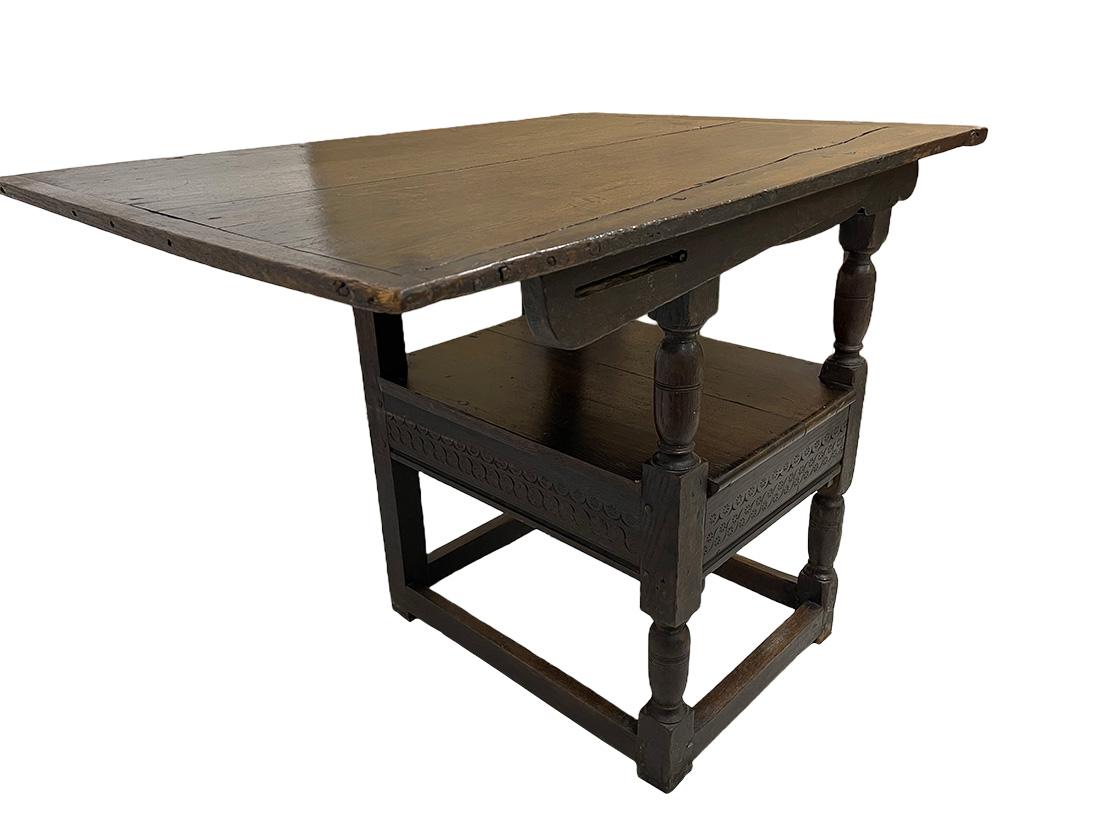 18th Century and Earlier 17th/ 18th Century Oak Pay Table For Sale