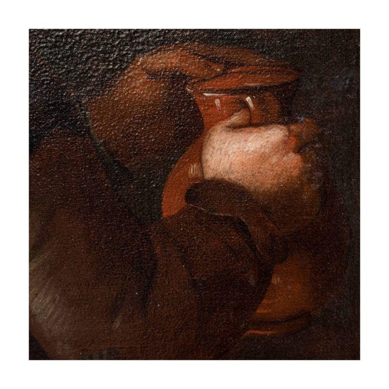 17th - 18th Century Portrait of Guy Painting Oil on Canvas by Area of Amorosi In Good Condition For Sale In Milan, IT