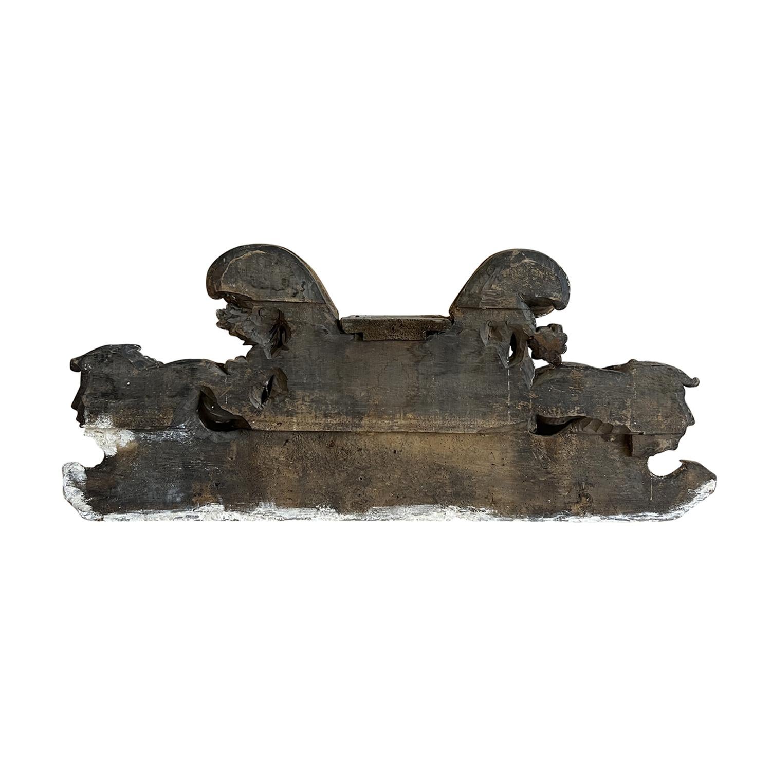Relieve de pared en pino barroco portugués del siglo XVII - XVIII - Panel decorativo antiguo en Bueno estado para la venta en West Palm Beach, FL