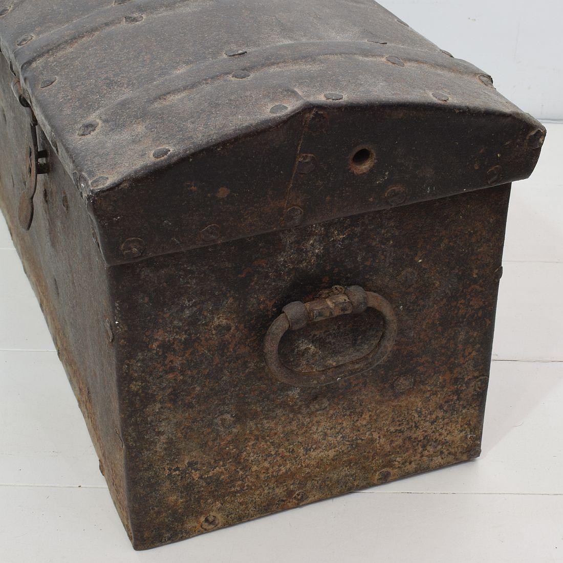 17th-18th Century Spanish Iron with Wood Strongbox 7