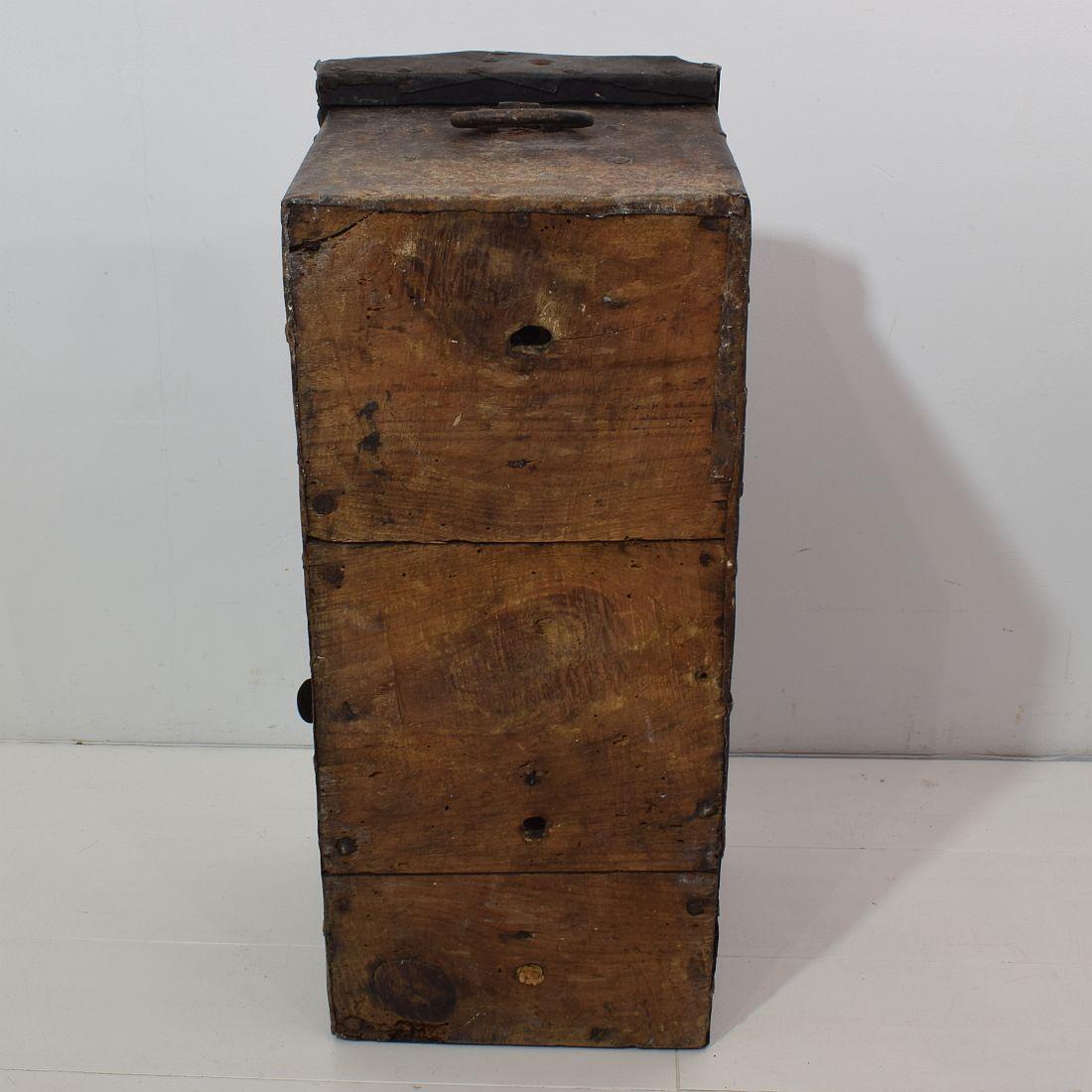 17th-18th Century Spanish Iron with Wood Strongbox 12