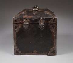 17th/18th Century Wood, Leather and Metal Trunk, Tibet