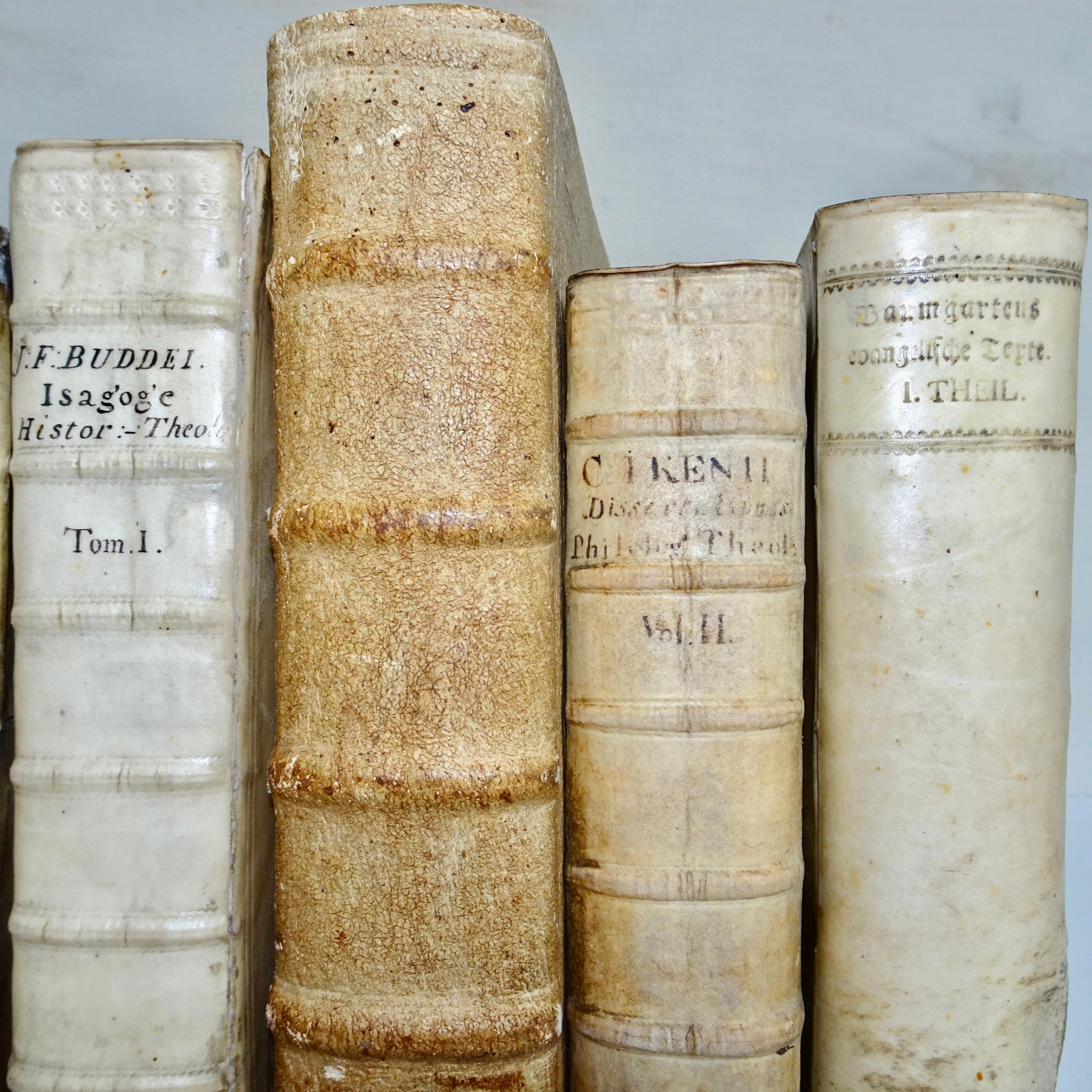 17th and 18th Century Collection of Eight All Vellum Books  For Sale 1