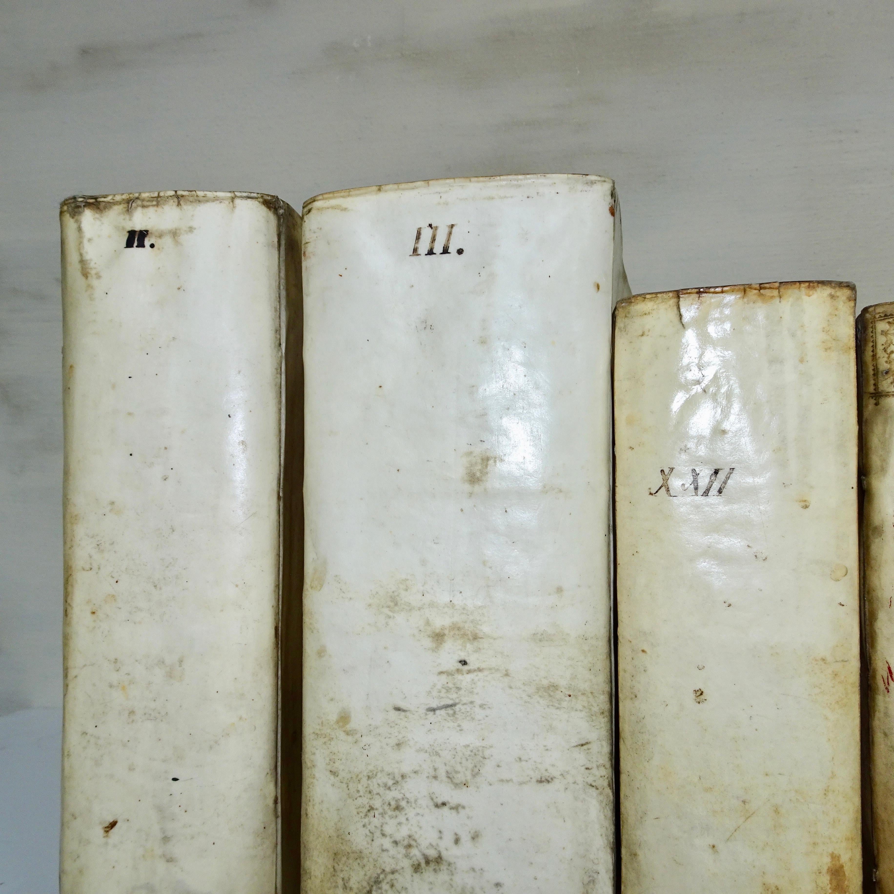 17th and 18th Century Collection of Eight All Vellum Books  For Sale 2