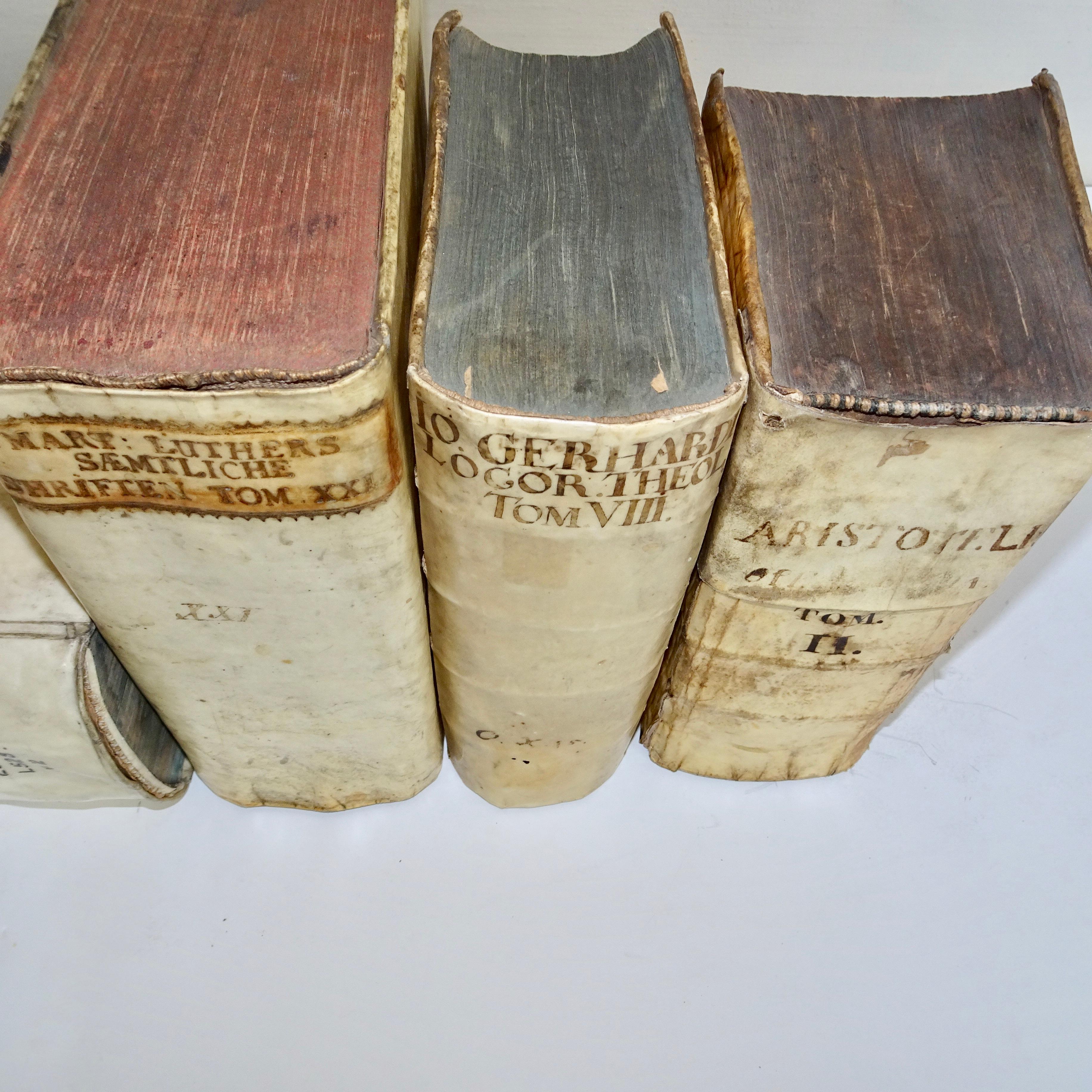 Italian 17th and 18th Century Collection of Four All Vellum Books  For Sale