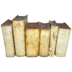 17th and 18th Century Collection of Six Vellum Books 