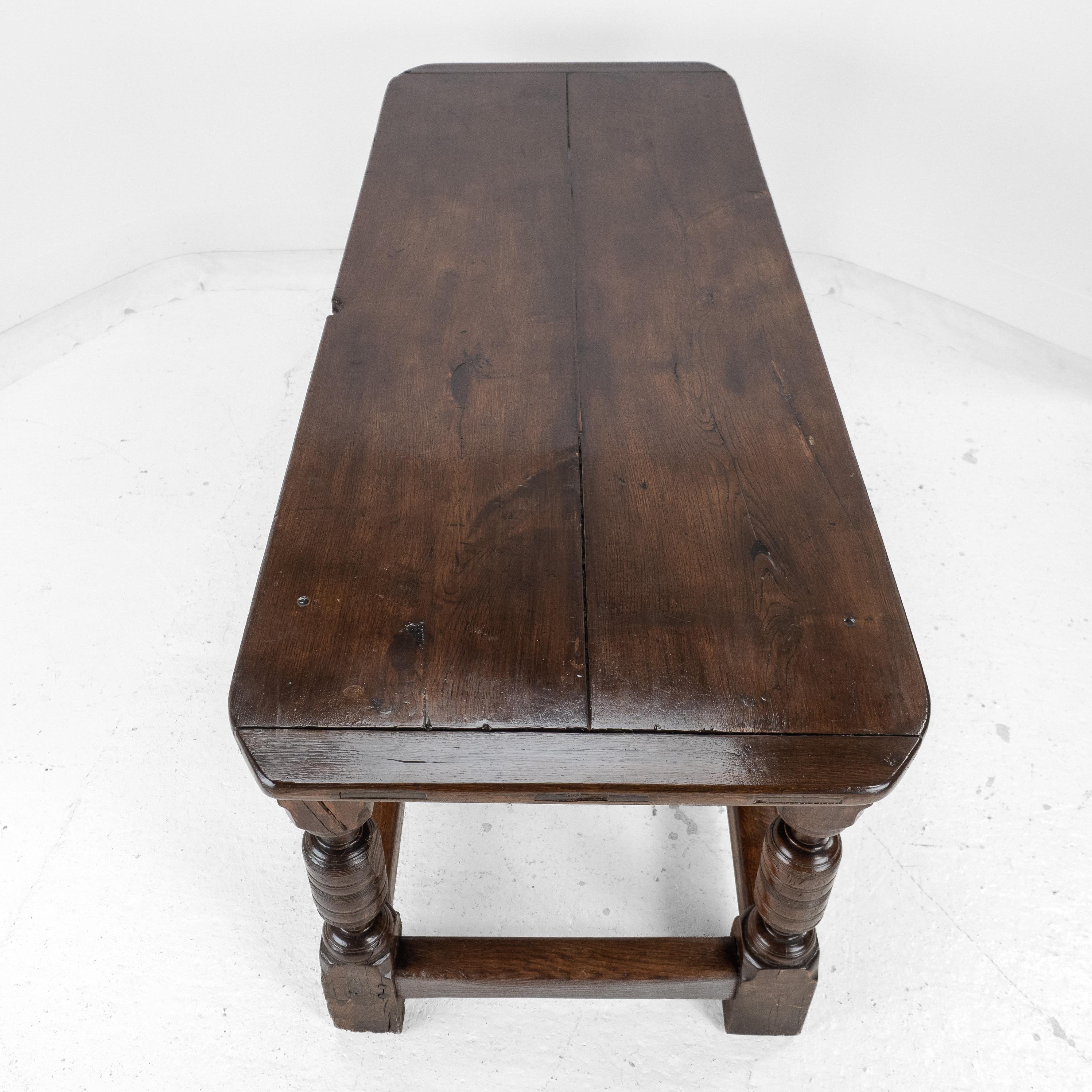 17th Century and Later Oak Refectory Dining Table For Sale 4