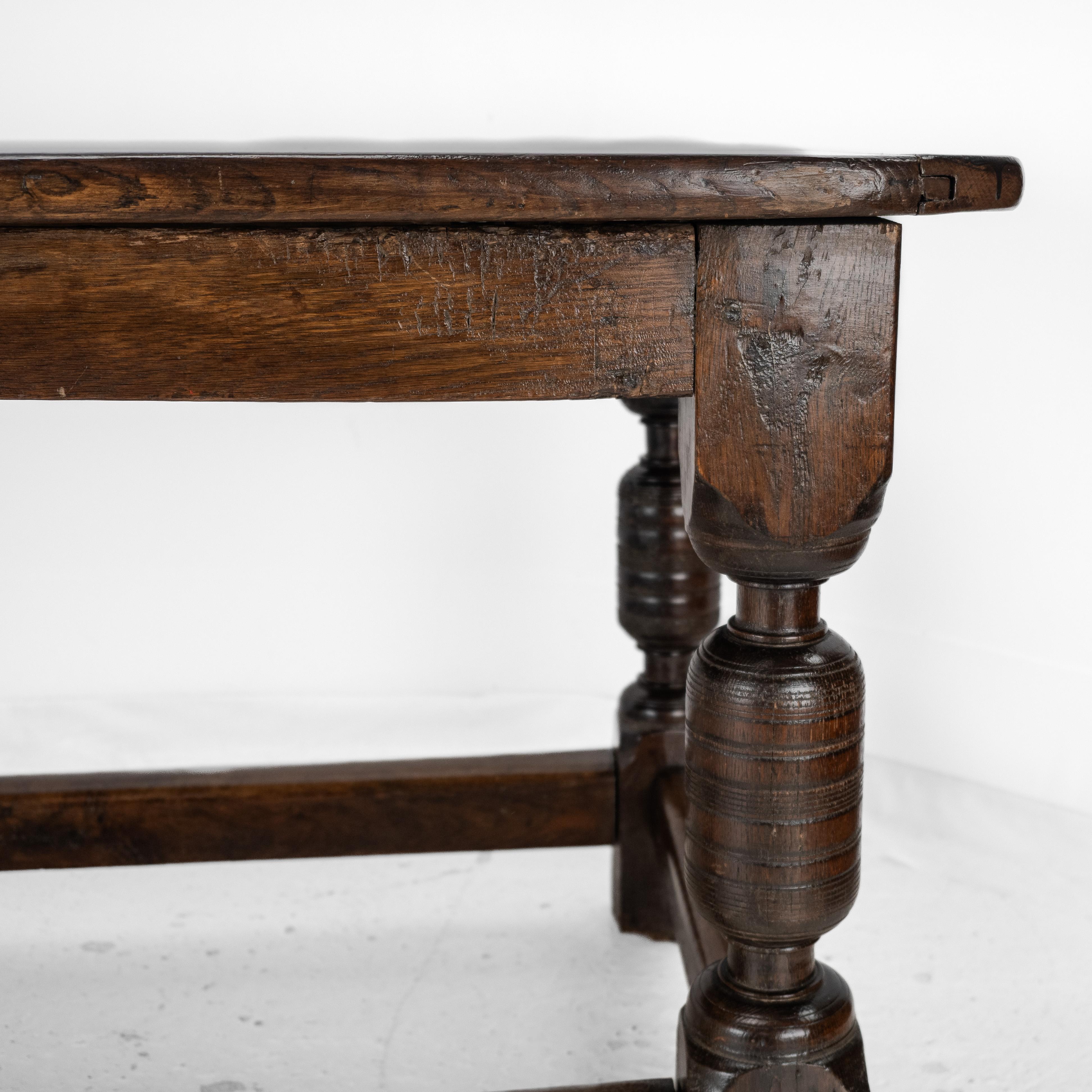17th Century and Later Oak Refectory Dining Table For Sale 10