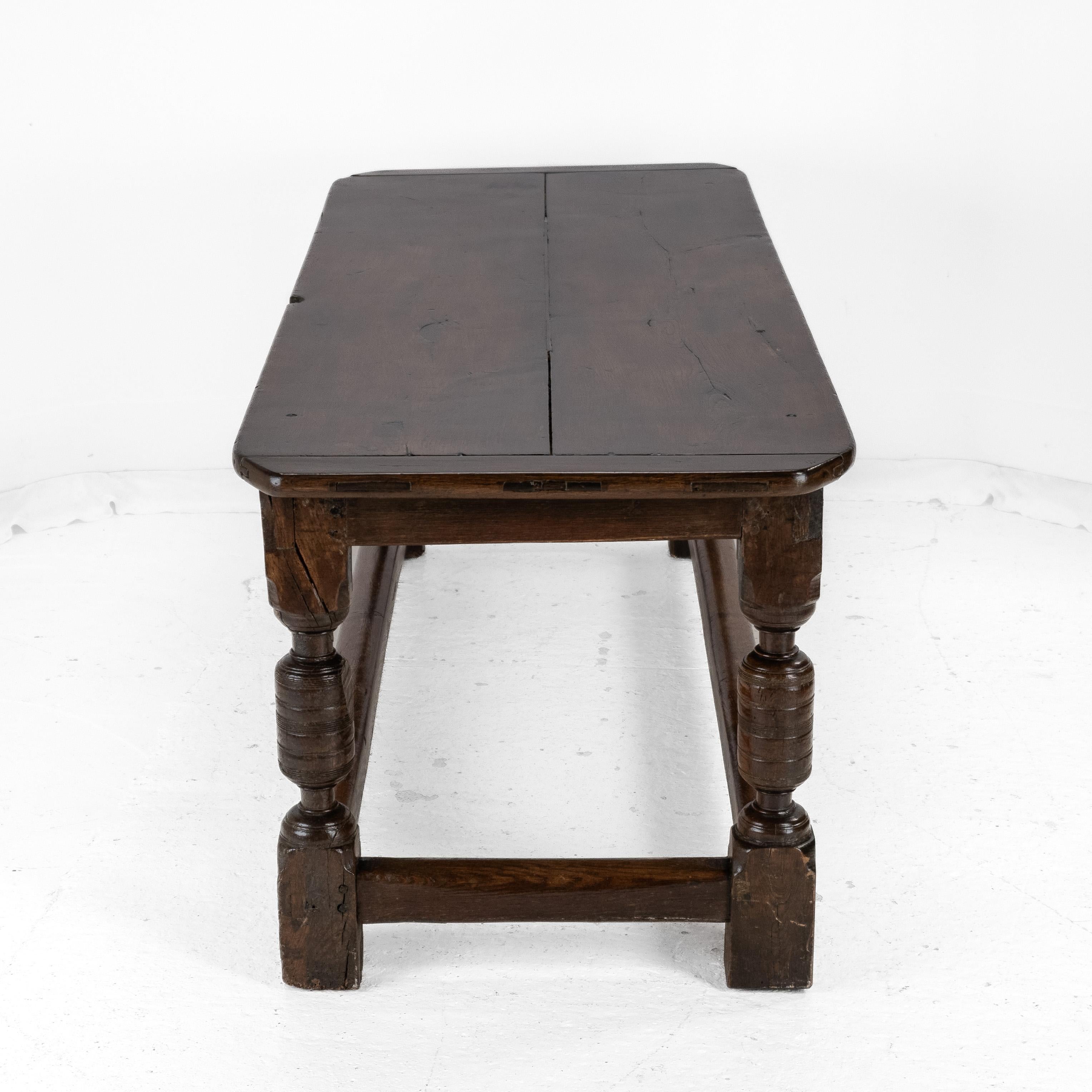 English 17th Century and Later Oak Refectory Dining Table For Sale