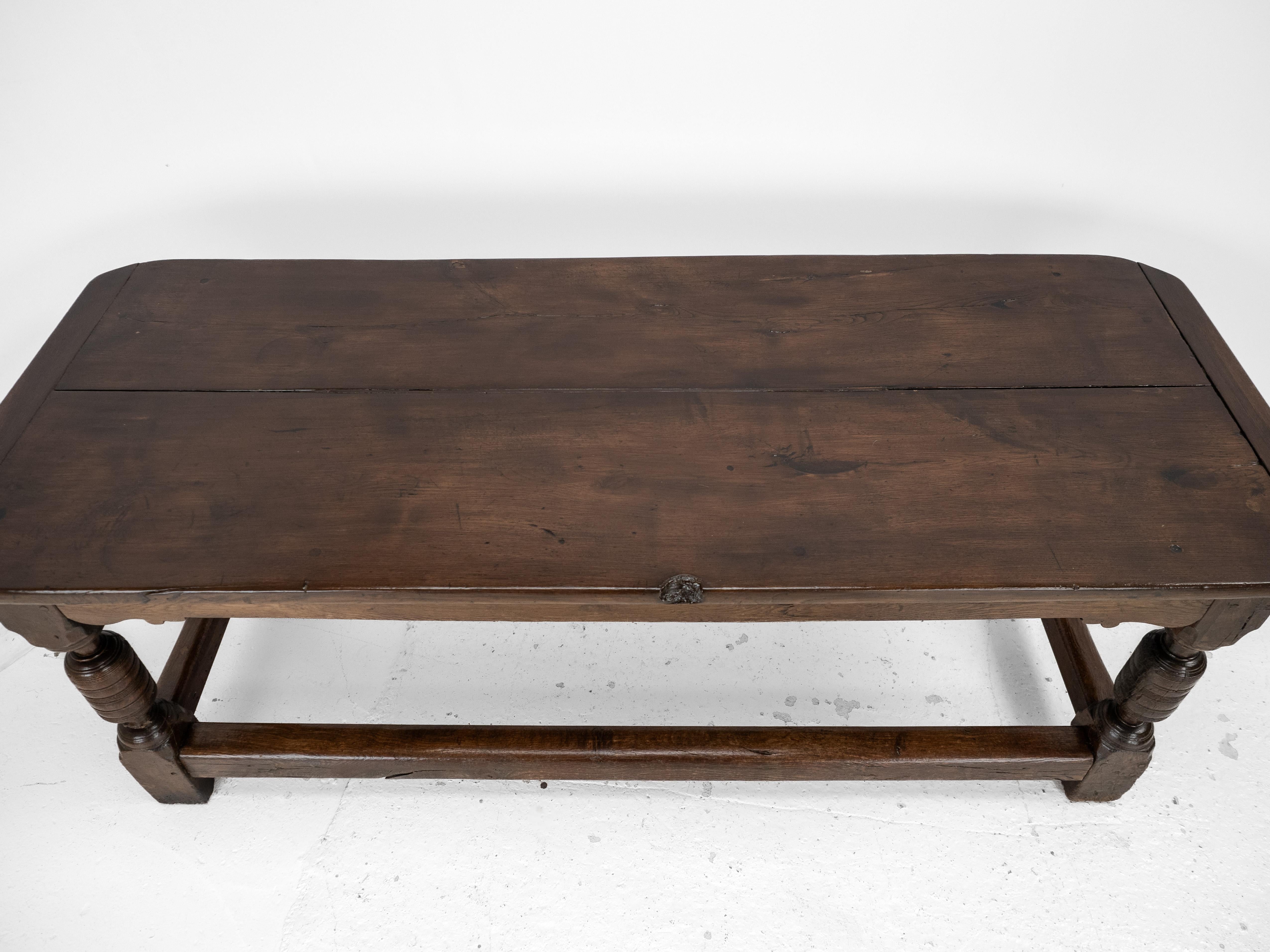 17th Century and Later Oak Refectory Dining Table For Sale 1