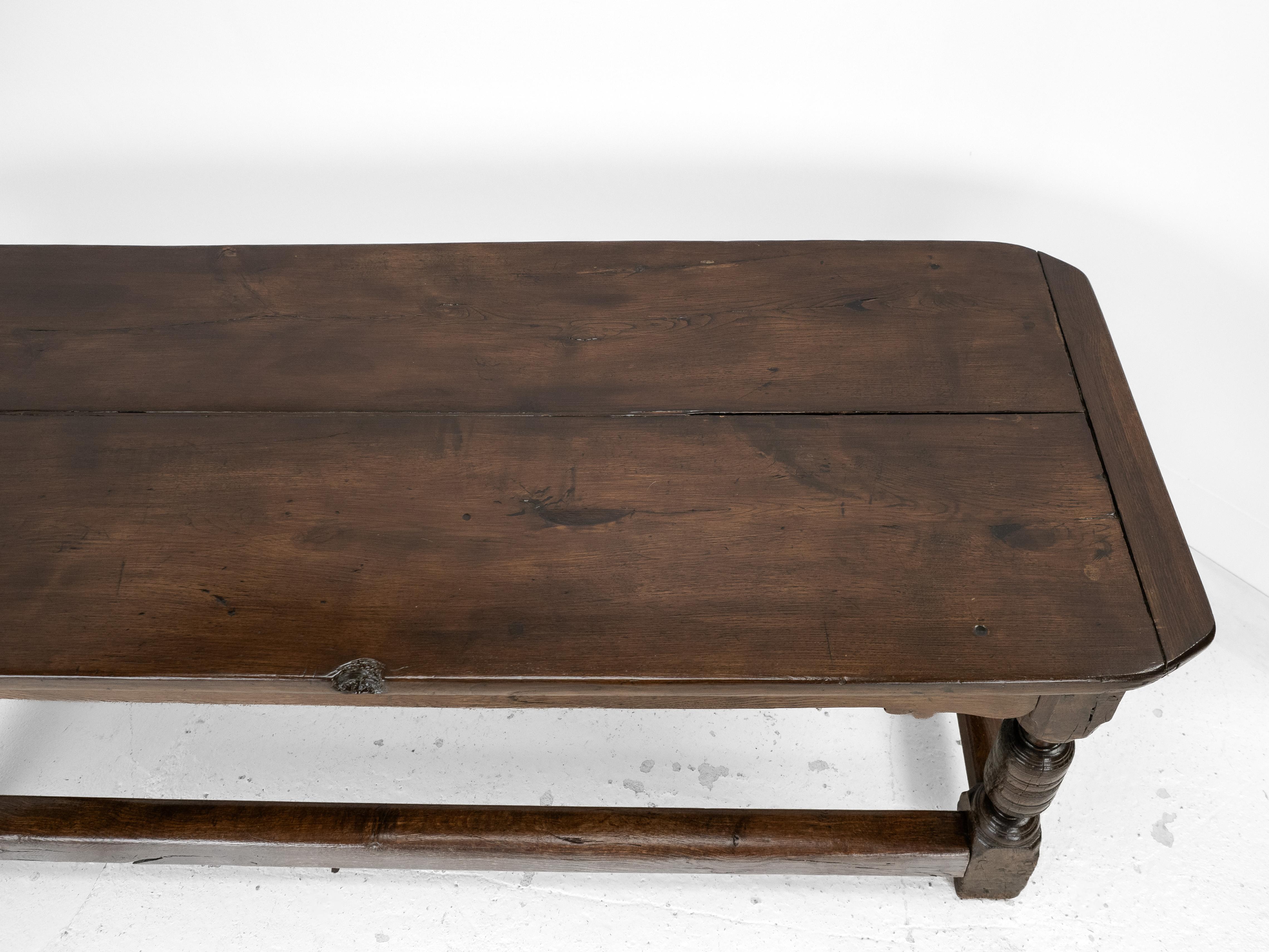 17th Century and Later Oak Refectory Dining Table For Sale 2