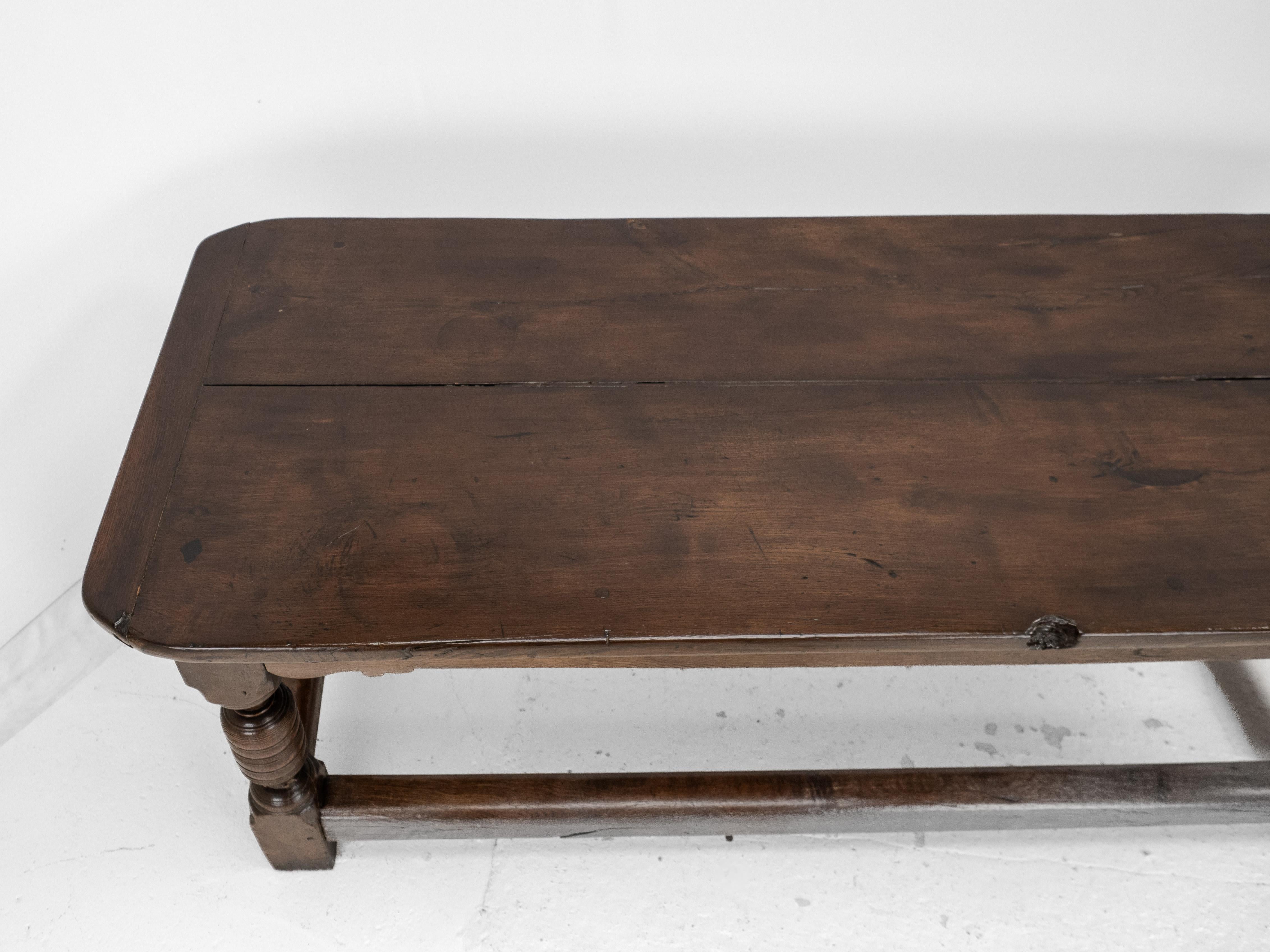 17th Century and Later Oak Refectory Dining Table For Sale 3