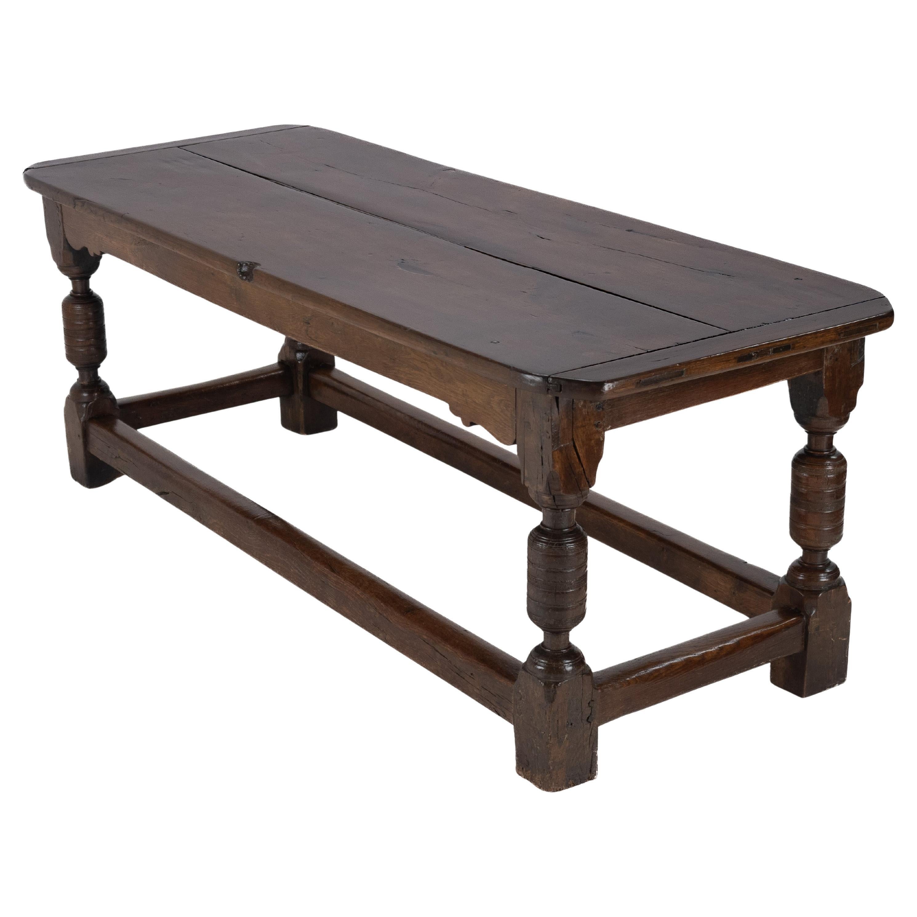 17th Century and Later Oak Refectory Dining Table For Sale