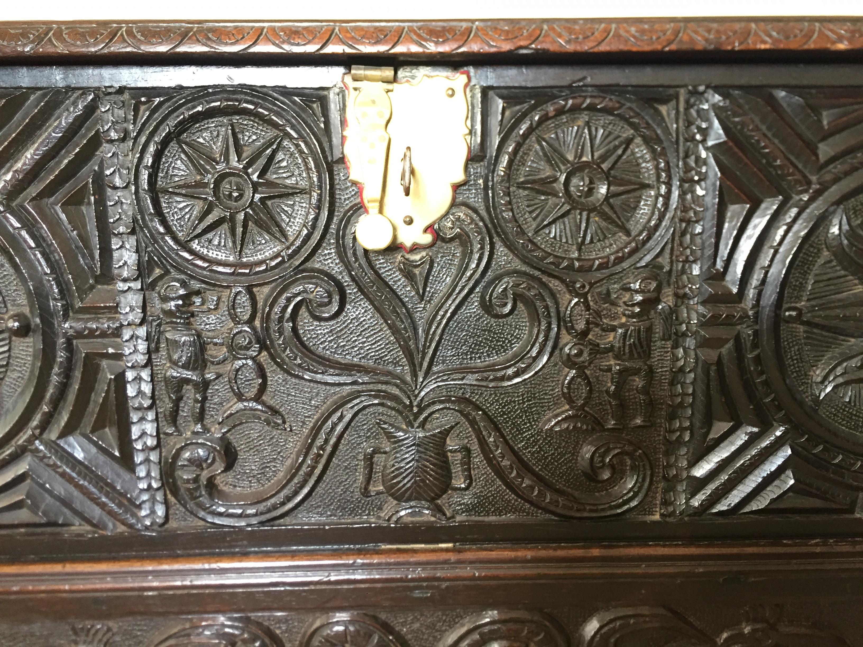 antique carved chest