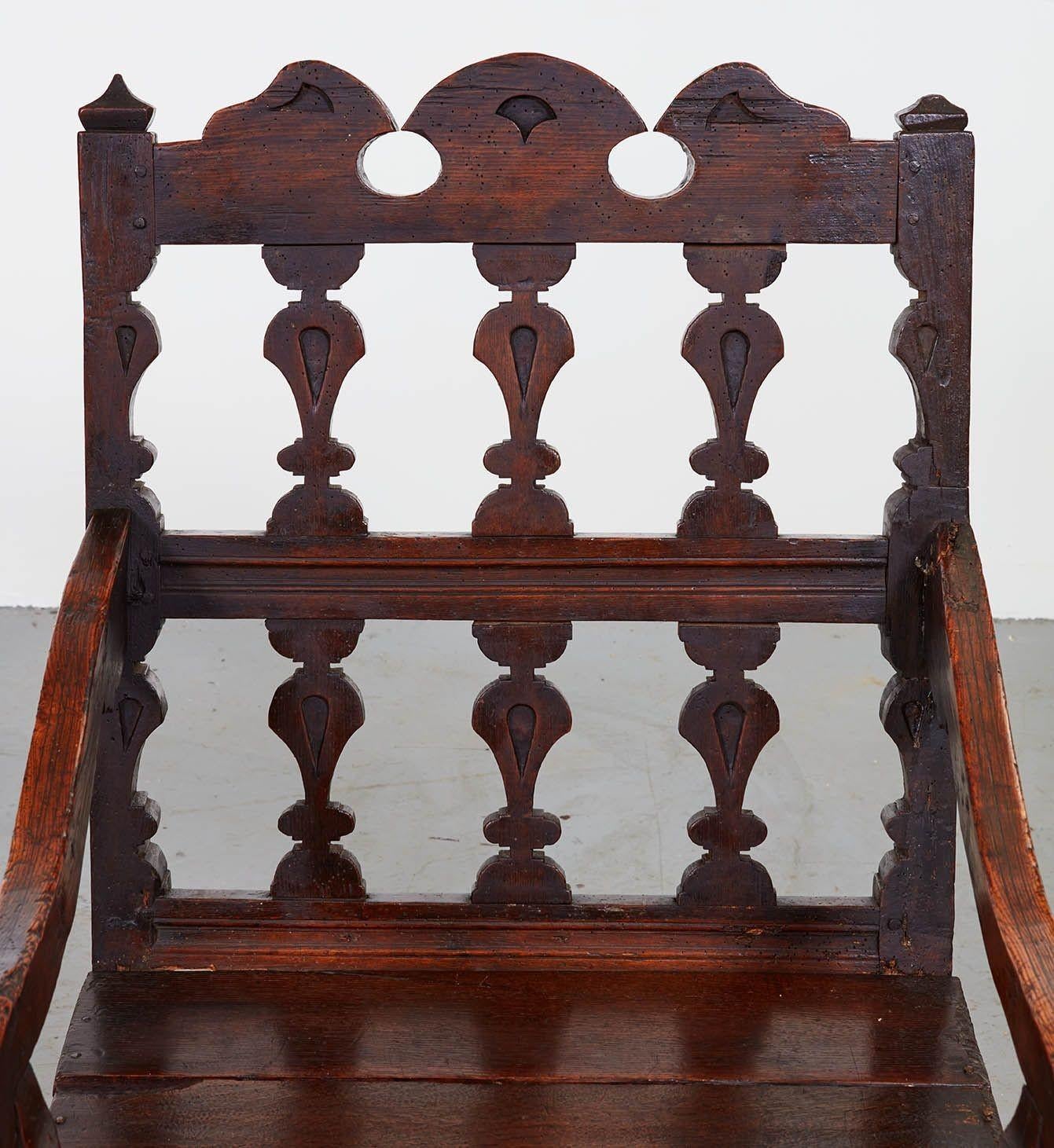 17th c. Abbot's Chair For Sale 5