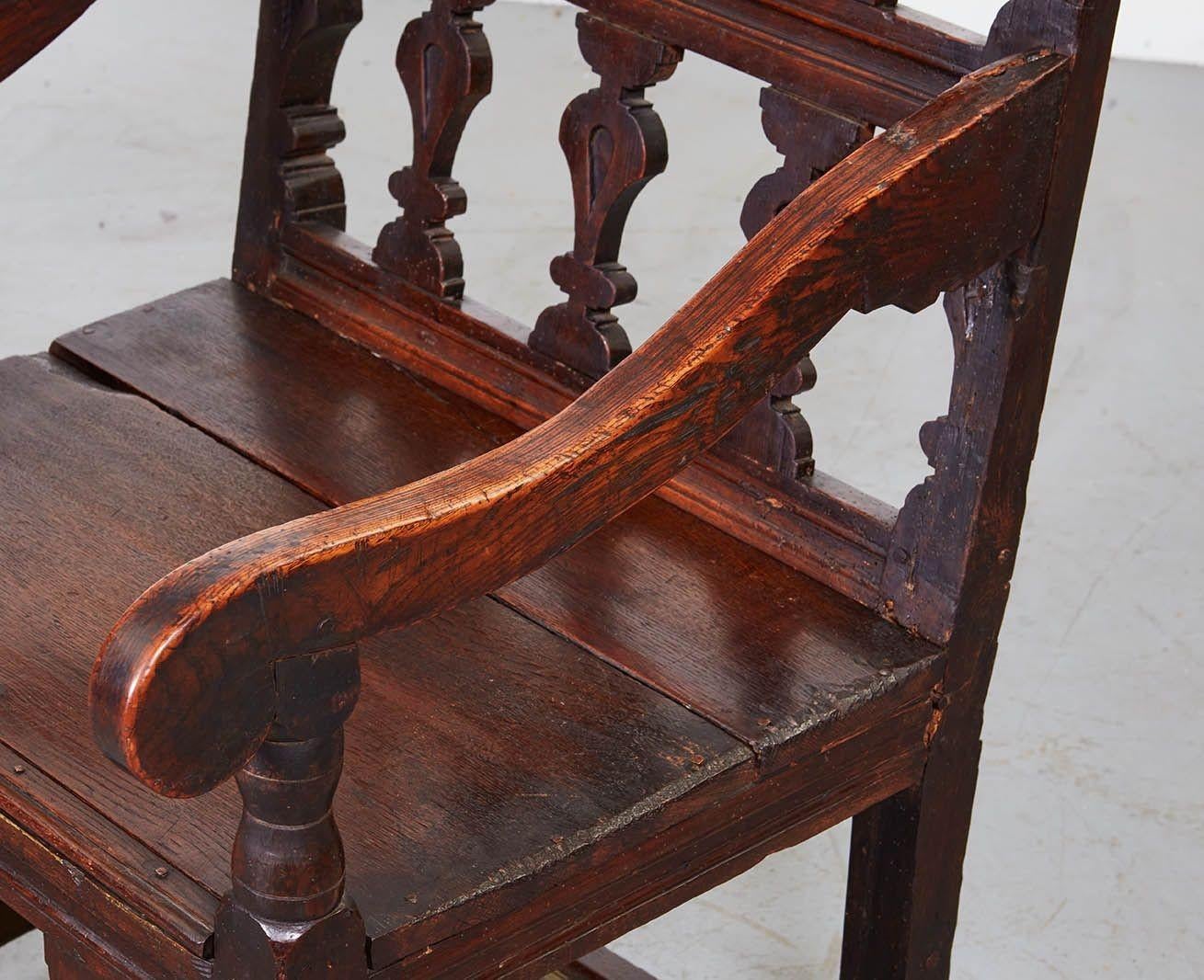 17th c. Abbot's Chair For Sale 9