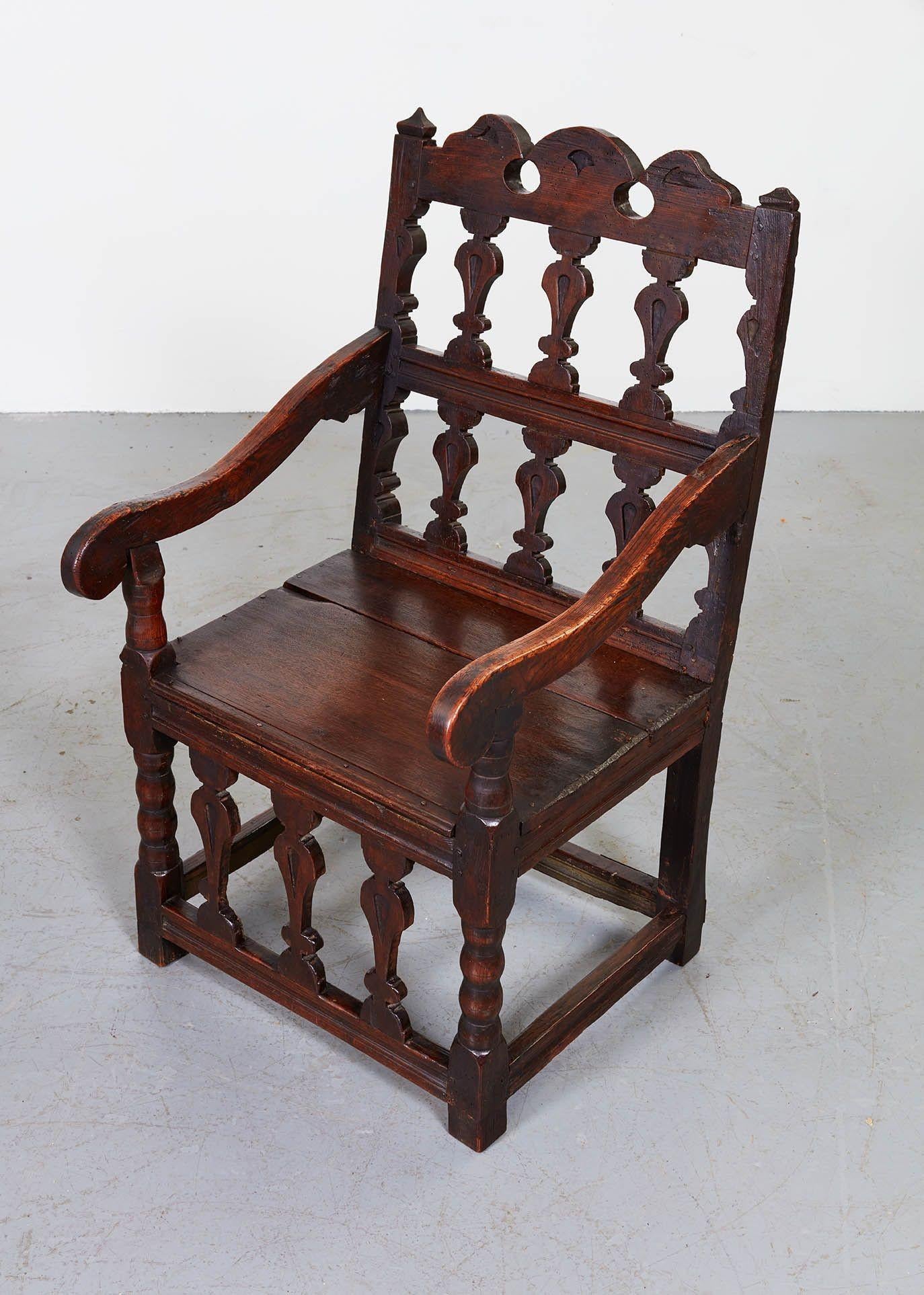 17th c. Abbot's Chair For Sale 11