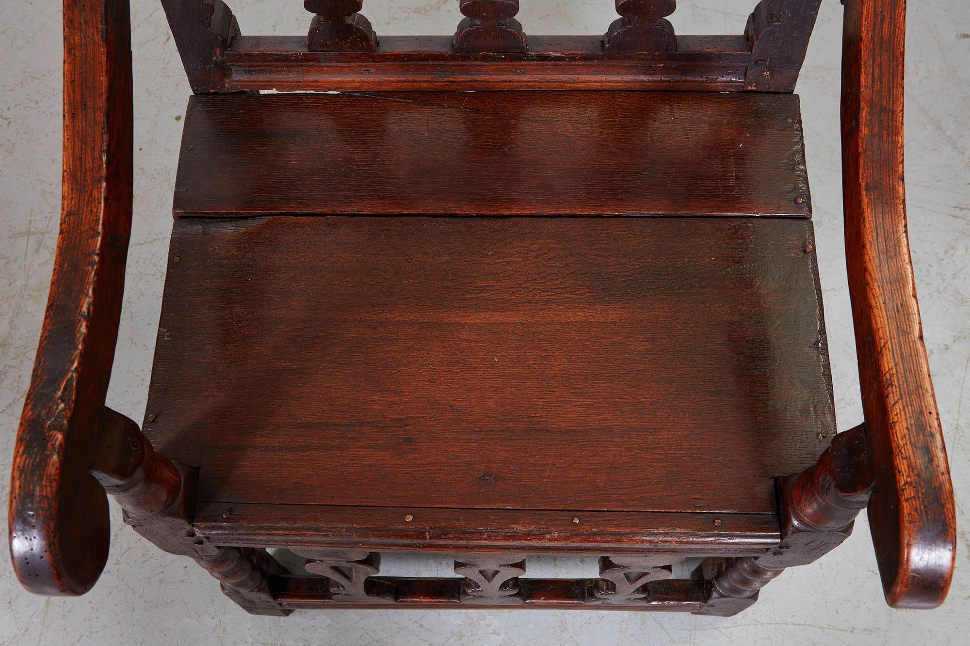 17th c. Abbot's Chair For Sale 1