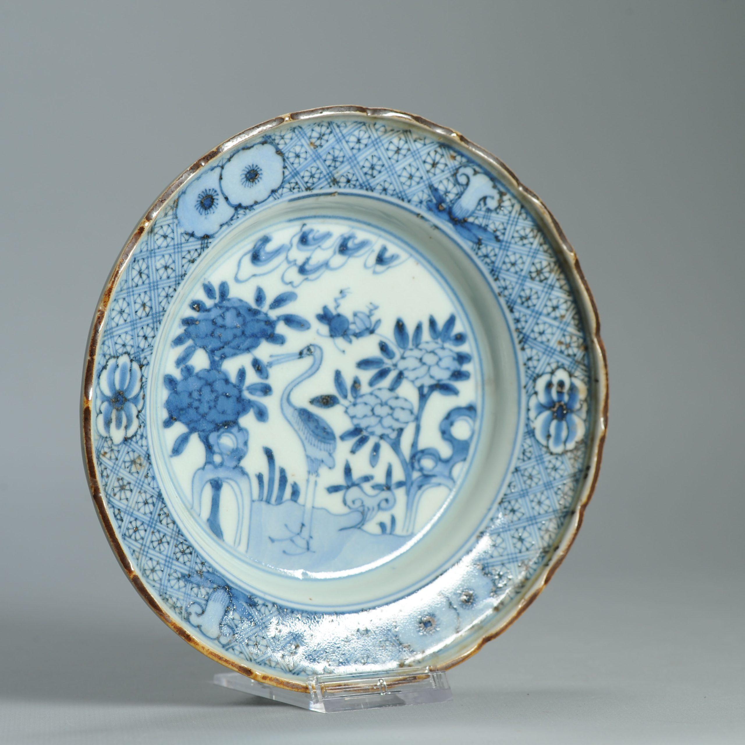 Plato Japonés Antiguo del Siglo XVII Estilo Ming Tianqi Kosometsuke Periodo Edo en venta 6