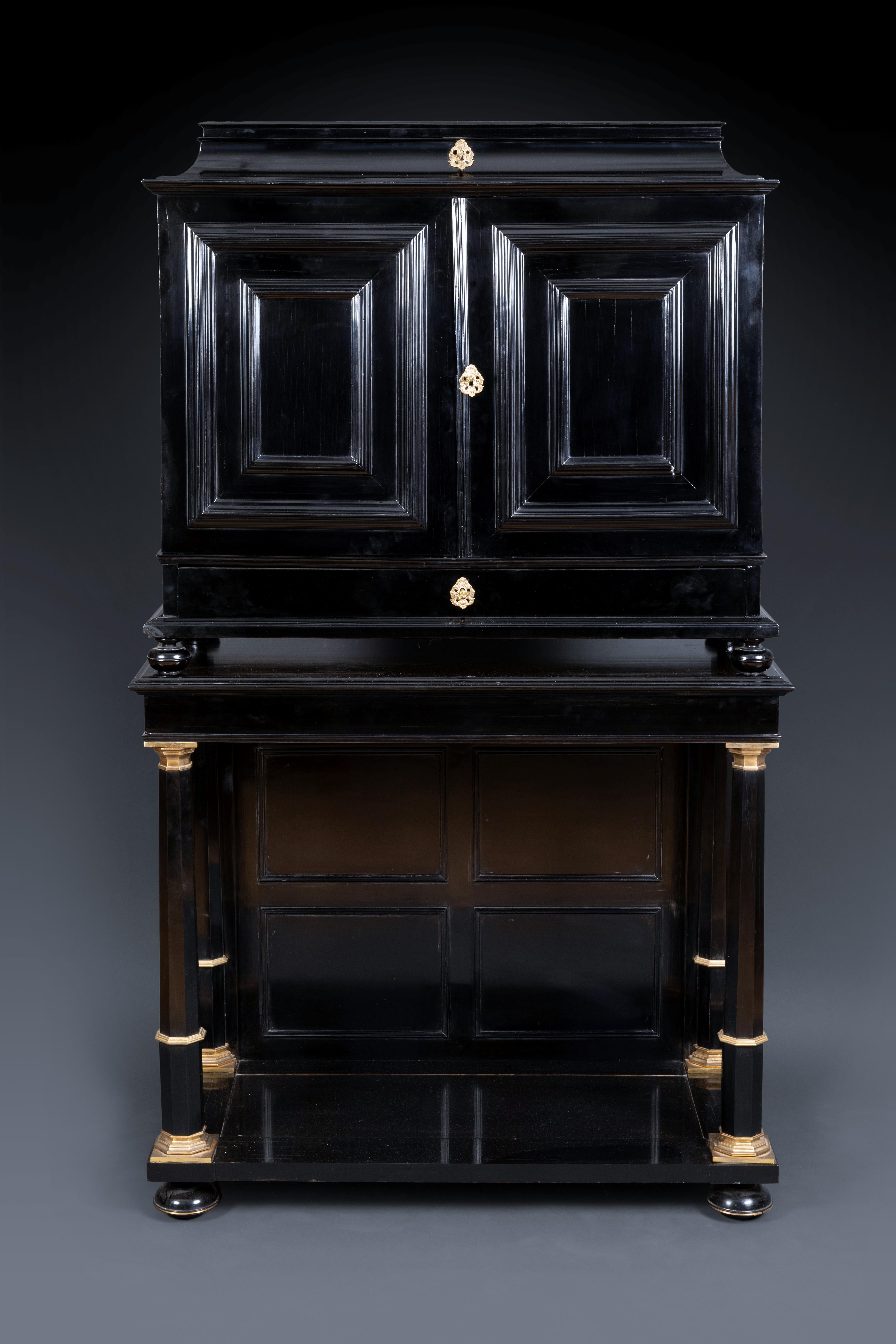 17th Century Antwerp Cabinet with Painted Panels Attributed to H. Van Balen For Sale 4
